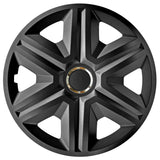 Conjunto de guarnições de roda com calotas universais NRM FAST Fast 4X de 4 plástico ABS (grafite, 14")