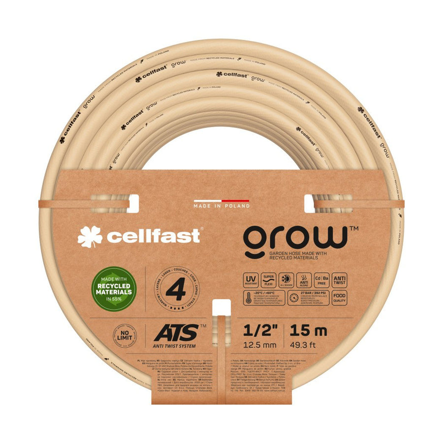 Mangueira de jardim CELLFAST GROW Mangueira de 4 camadas 13-500 1/2" 15m