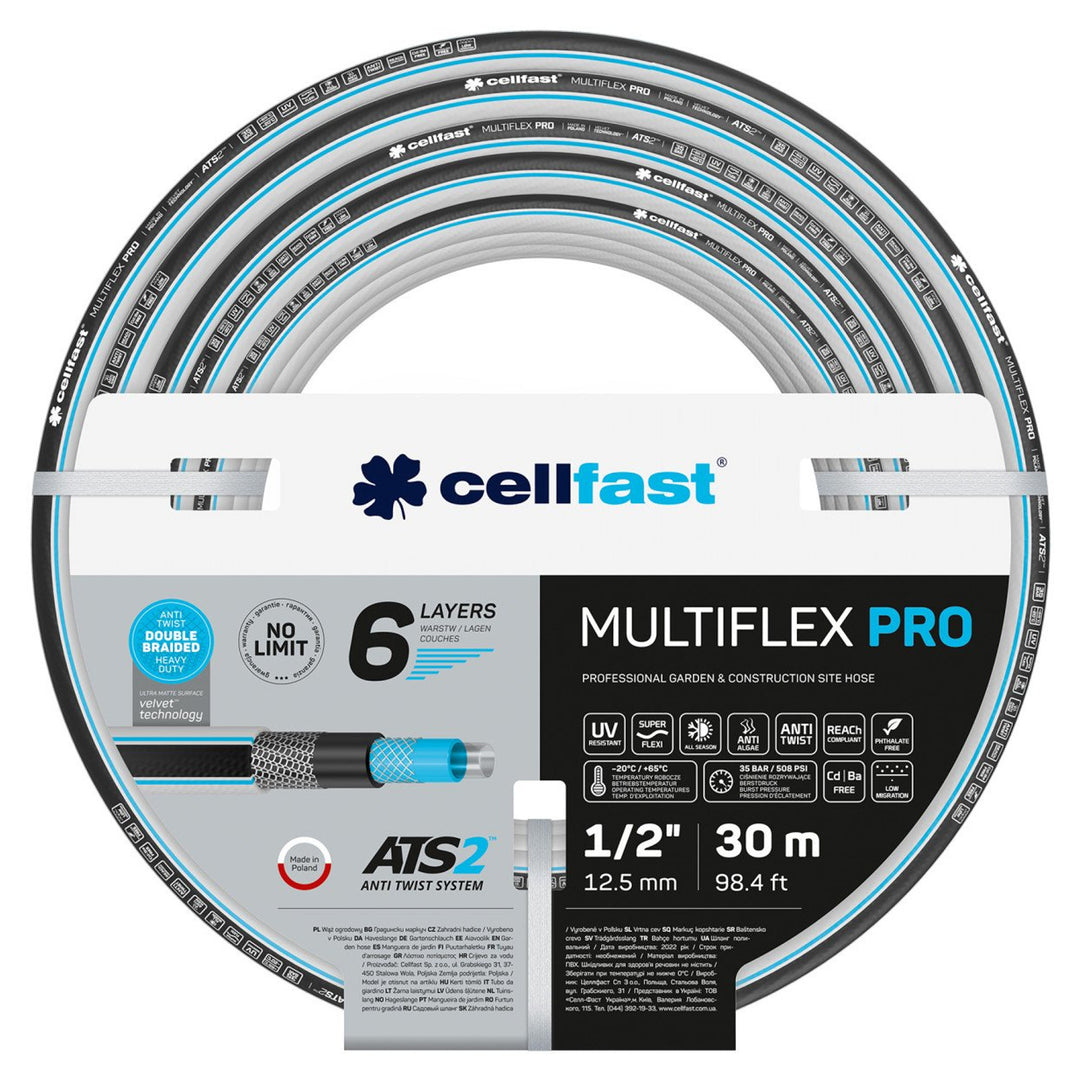 Manguera de jardín CELLFAST MULTIFLEX PRO ATS2 1/2 30m 6 capas