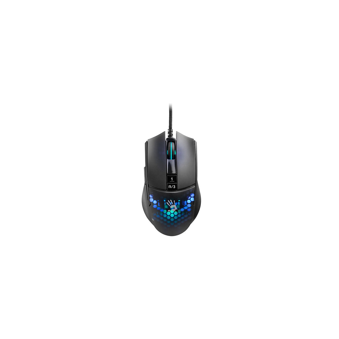 A4Tech Bloody L65 MAX RGB Mouse Honeycomb Gaming Mouse máx. Retroiluminação USB RGB de 12.000 DPI 2.000 Hz Ultrapolling 9 botões