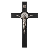 Cruz de madeira de São Bento Pendente Cruz com Símbolo da Paixão (Preto, 22x12x1,8cm)