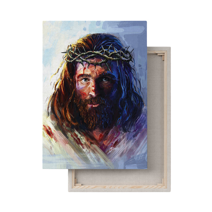 Drewniane Krzyże Pintura em Tela Jesus Cristo com a Coroa de Espinhos (20x30cm)