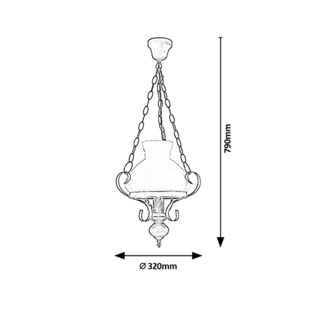 RABALUX PETRONEL luminária pendente 7076 metal madeira vidro