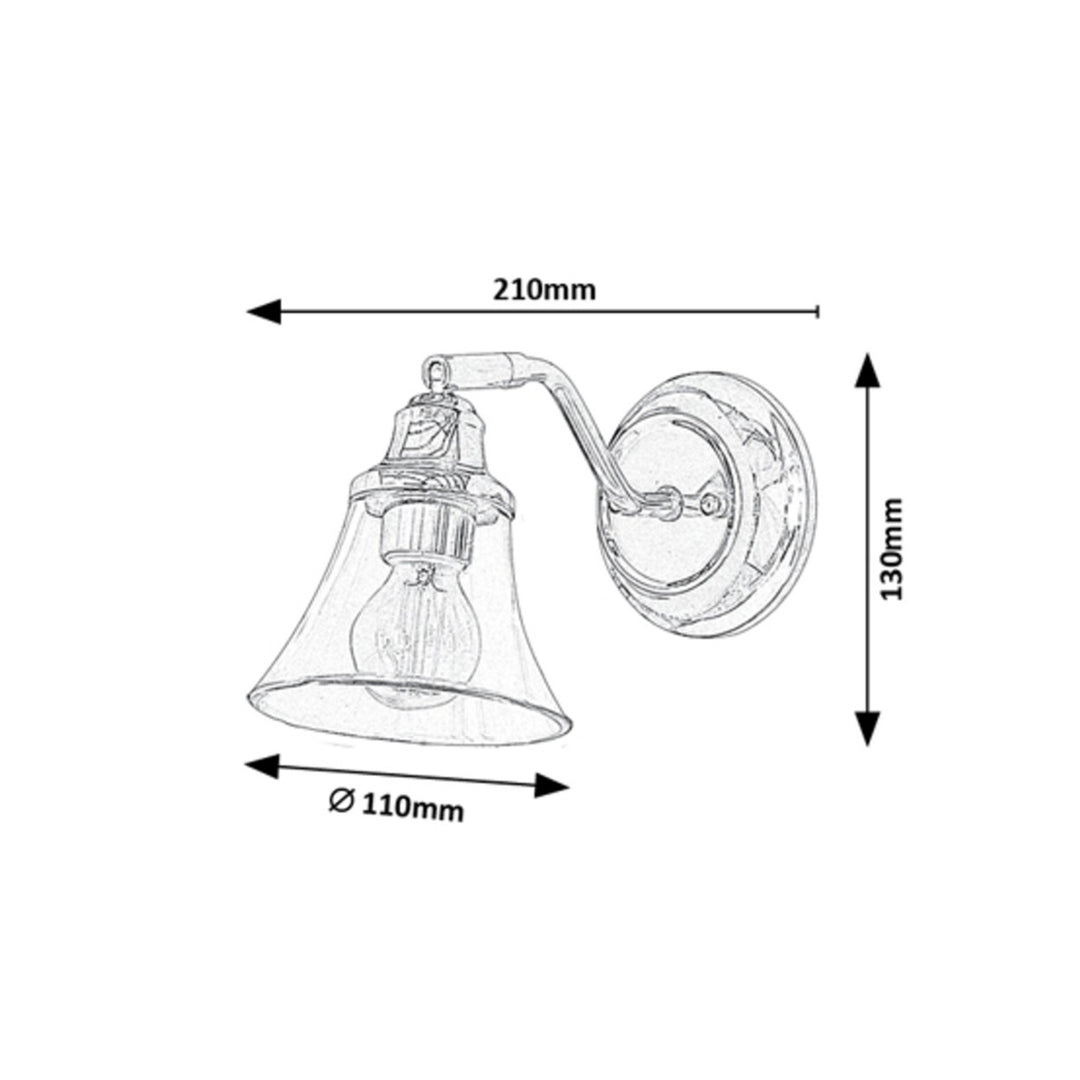 Lampara Aplique de baño Rabalux Antoine 3207 E14 IP44