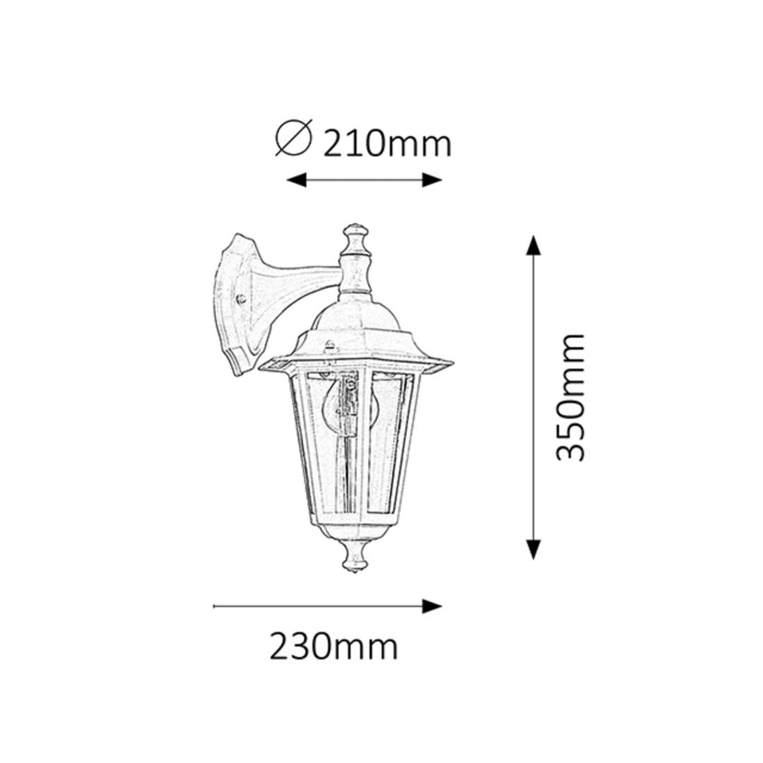 Rabalux Velence 8201 branco E27 60 W candeeiro de parede clássico para jardim