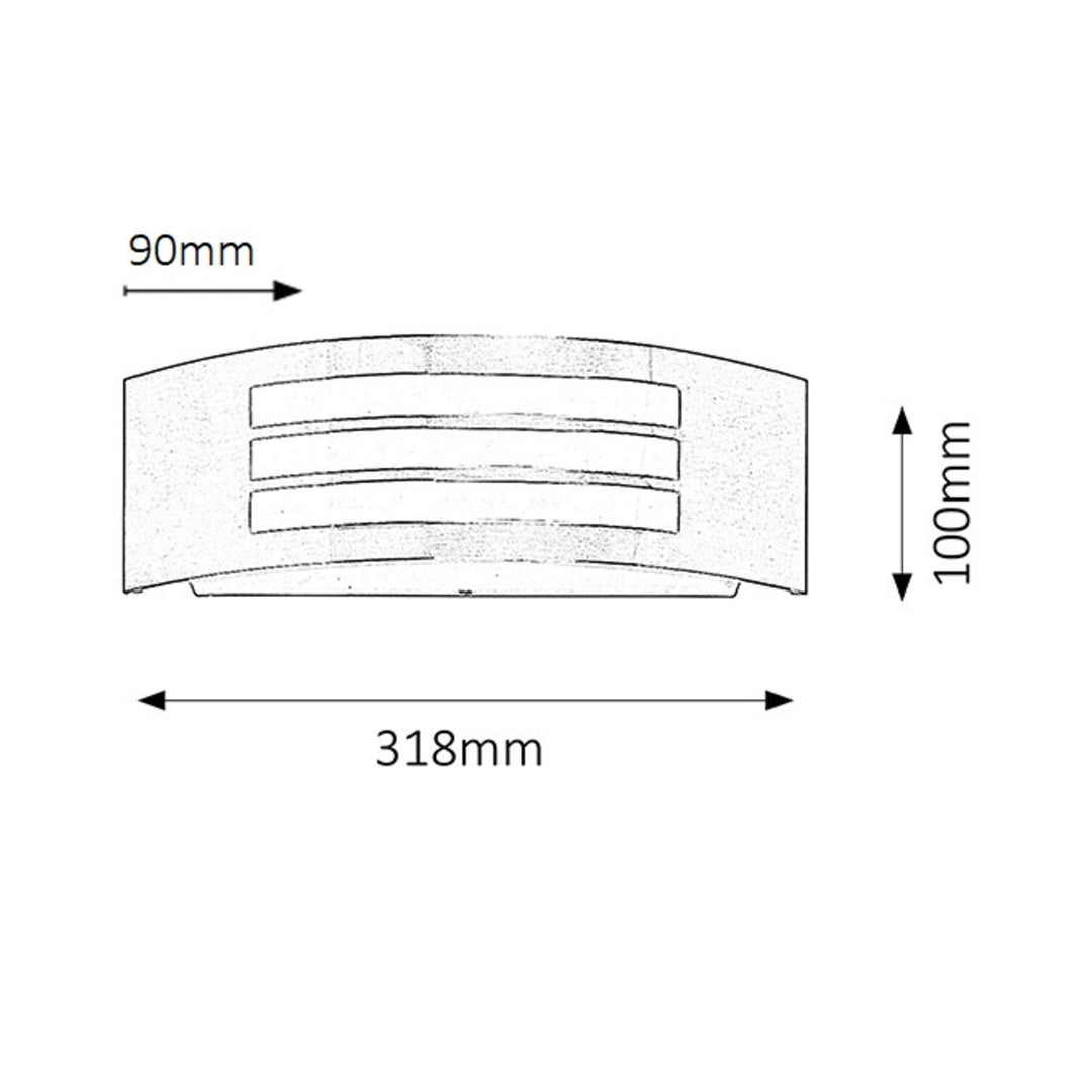 Aplique de exterior rabalux roma 8410 - color cromo satinado