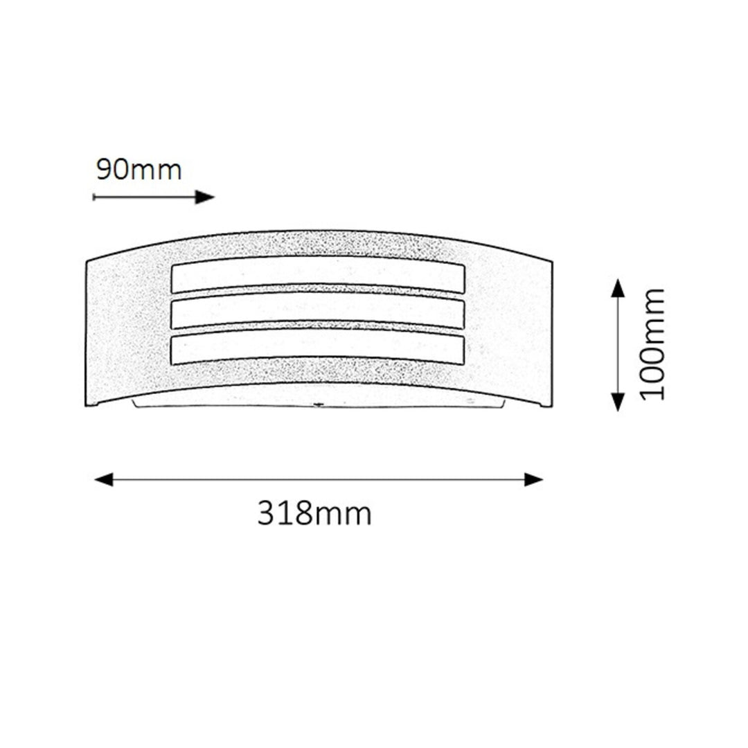 LUZ DE PAREDE EXTERIOR RABALUX ROMA 8409 - COR PRETA