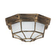 Candeeiro de teto exterior Rabalux Milano 8376 cúpula de metal e vidro