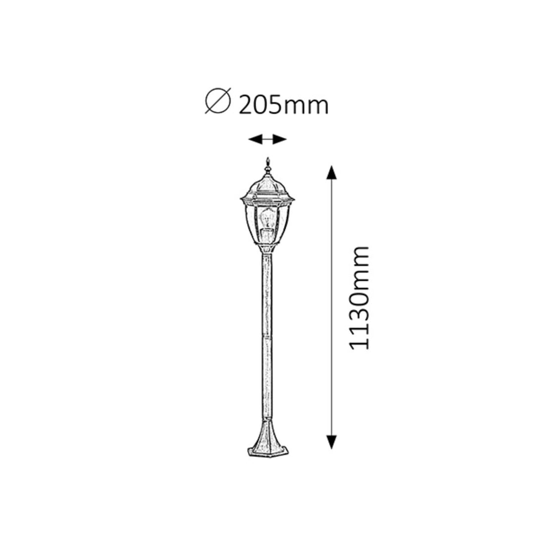 Rabalux Toronto lâmpada clássica antiga dourada E27 60 W IP44