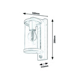 Aplique de exterior con sensor de movimiento Rabalux silistra 7892