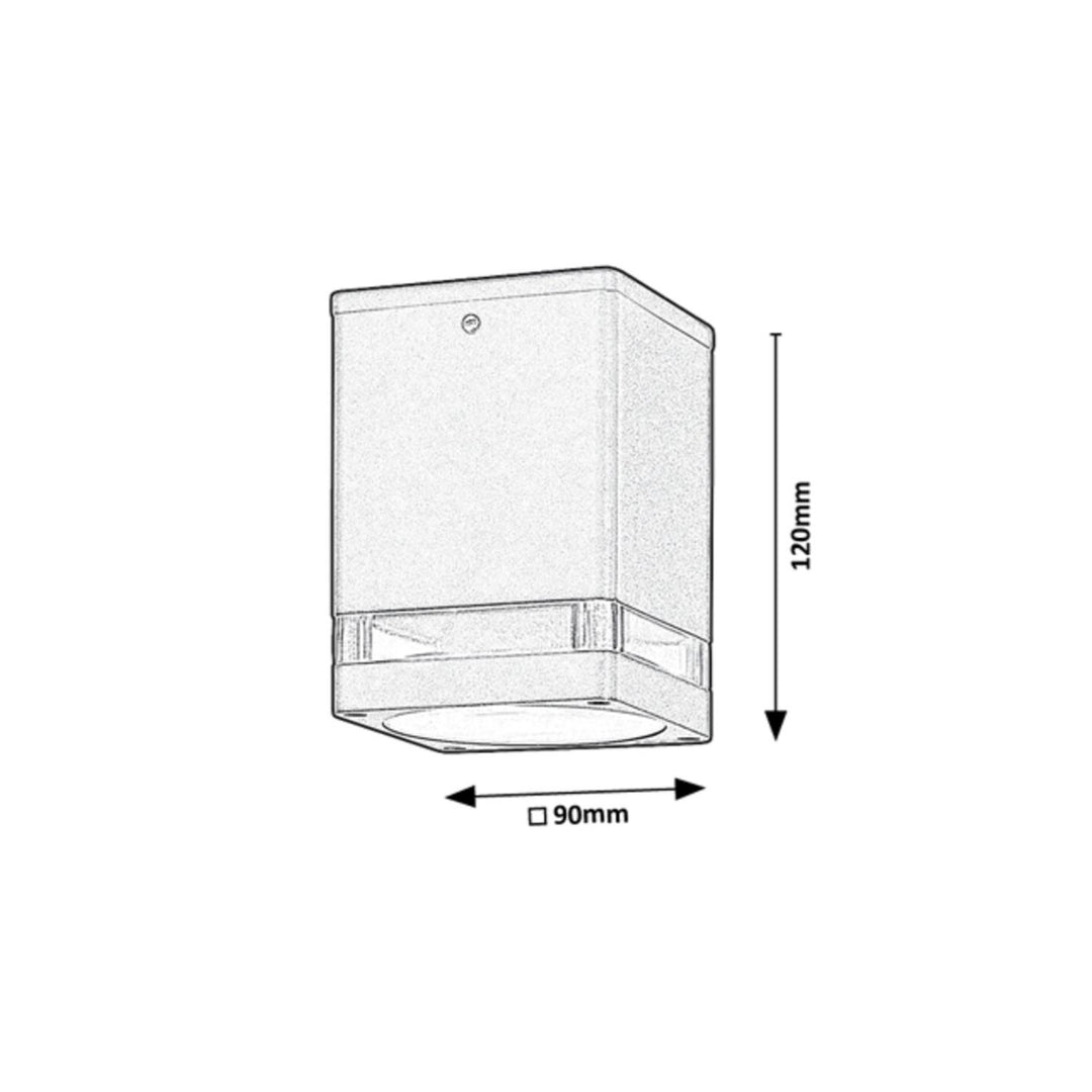 ZOMBOR 7818 Rabalux antracite GU10 35W luminária saliente para terraços