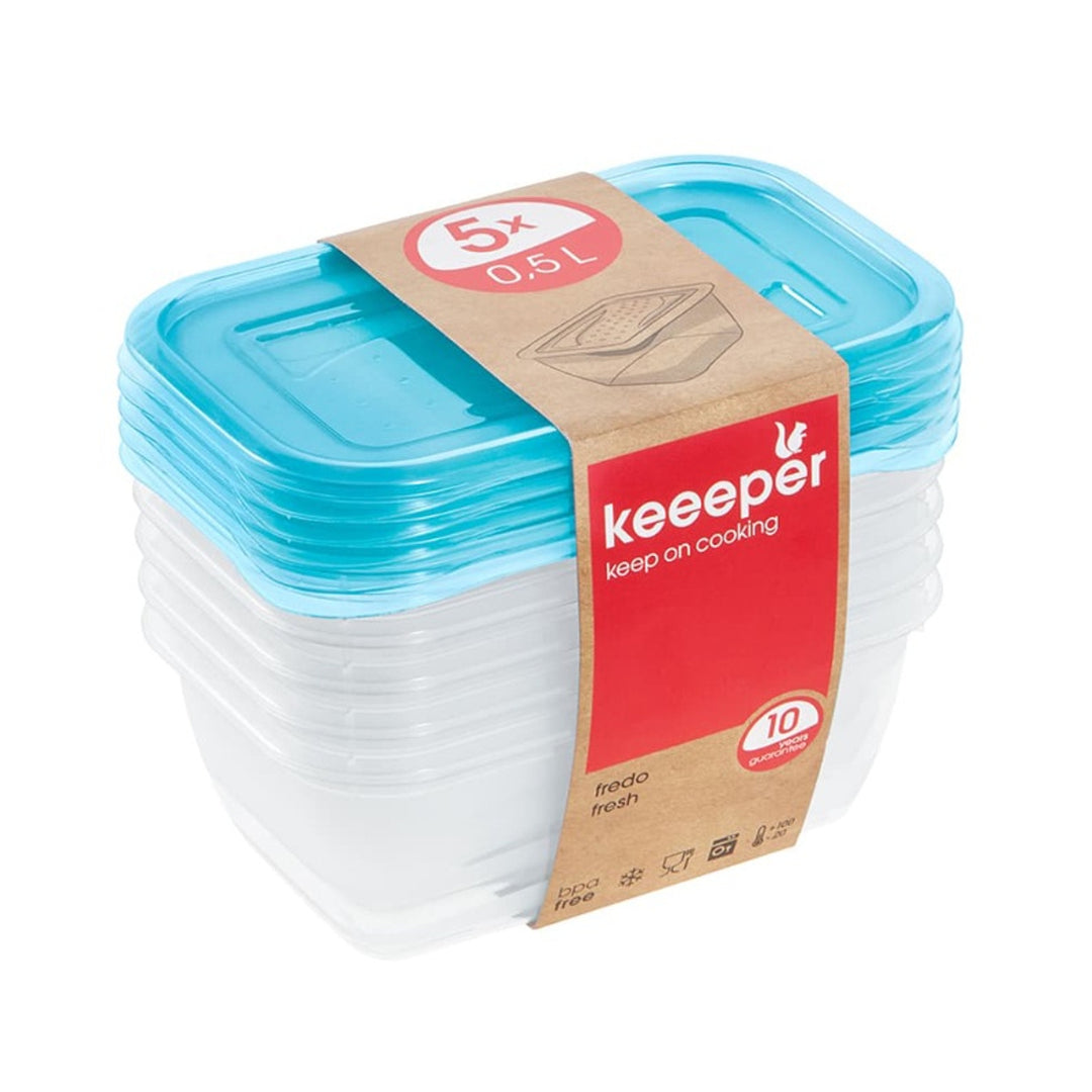 Conjunto de 5 recipientes para alimentos Keeper Fredo Fresh 0,5L