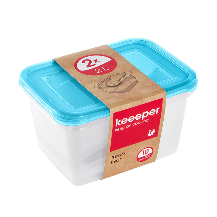 Conjunto de 2 recipientes para conservação de alimentos Keeper Fredo Fresh 2L