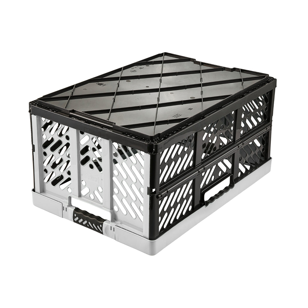 Cesta plegable de plástico plata claro Keeeper hasta 50 kg