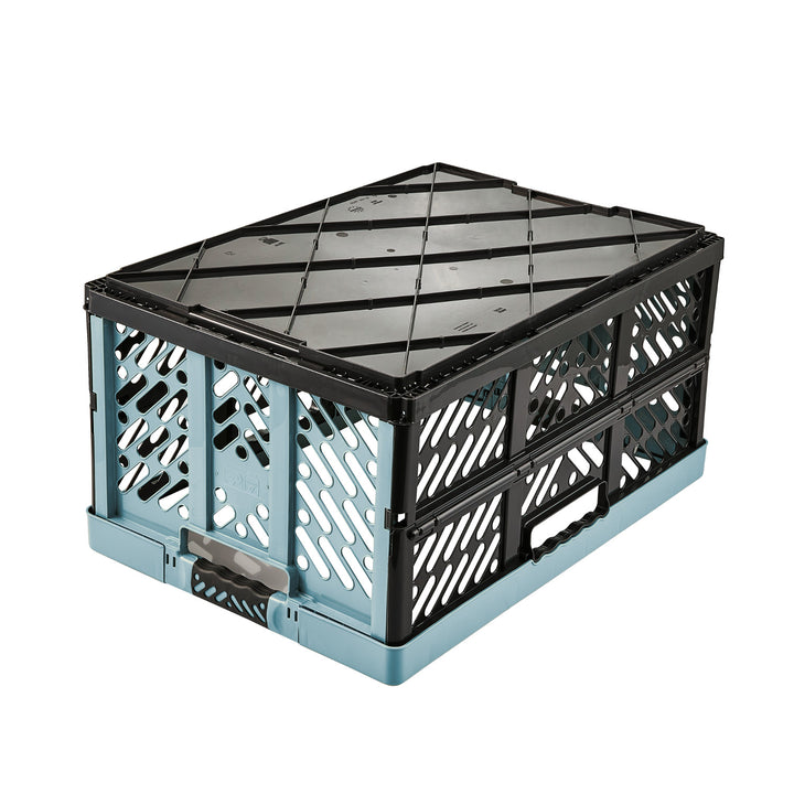 Cesta de la compra plegable de plástico azul Keeeper