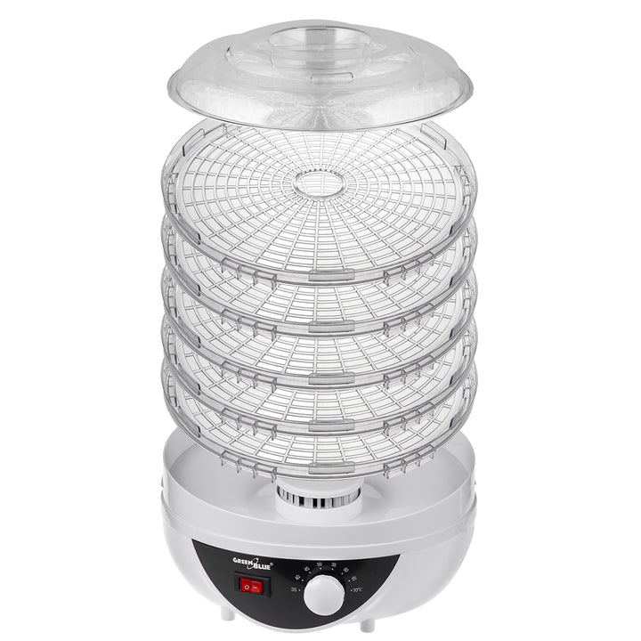 GreenBlue GB195 desidratador de alimentos, cogumelo, secador de vegetais e frutas, 250 W, extra silencioso, 5 peneiras