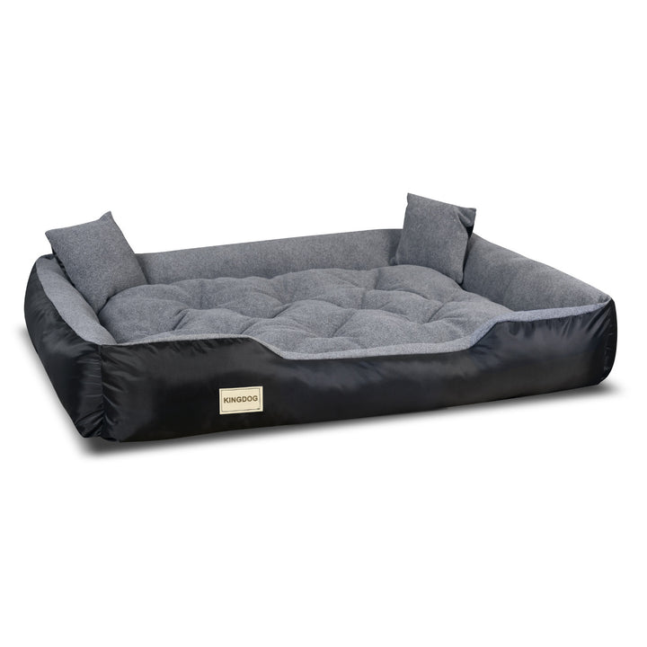 Sofá cama para perros color negro 115 cm x 95 cm vcon dos cojines pequeños