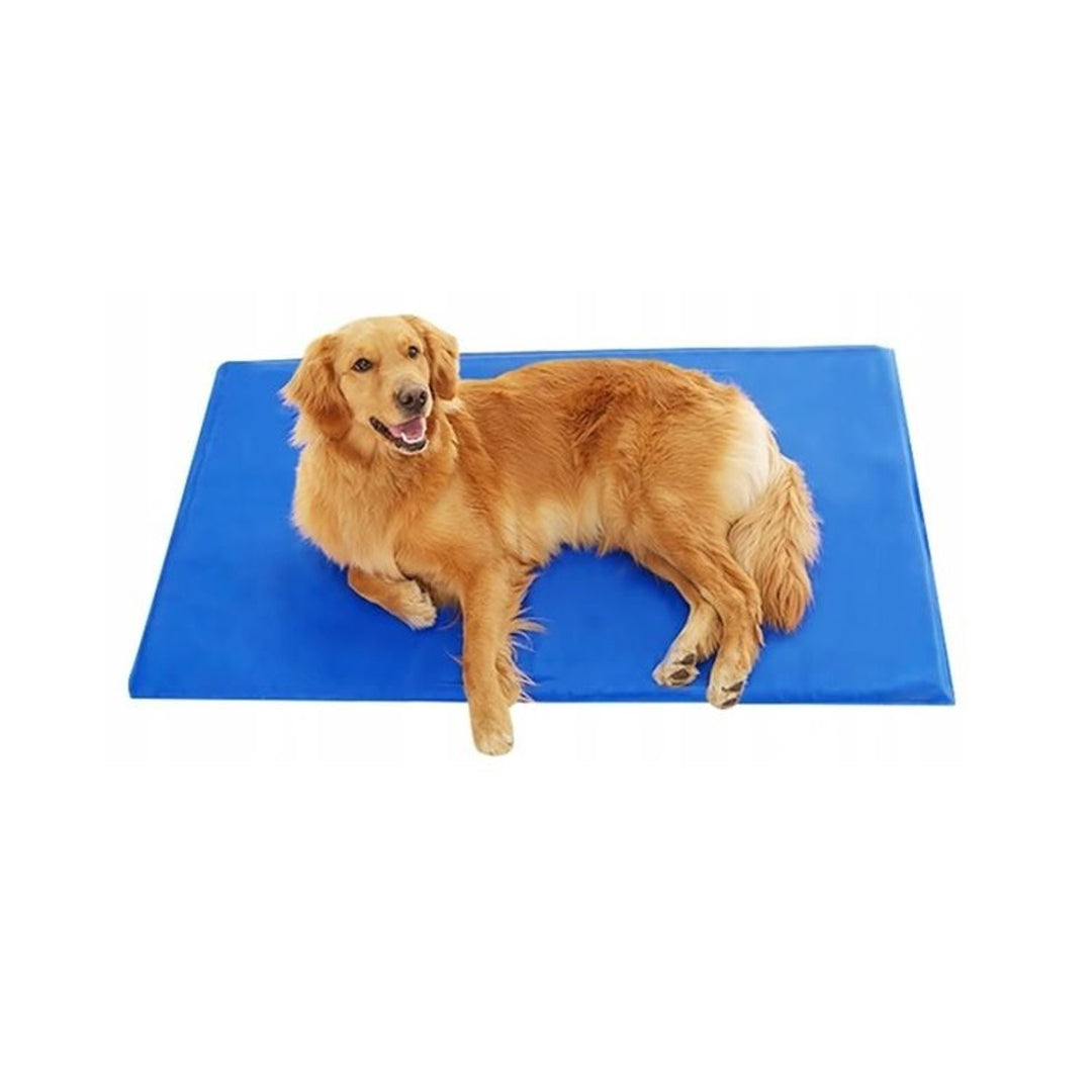 Tapete de gel refrescante para animais de estimação 50 x 90 cm azul