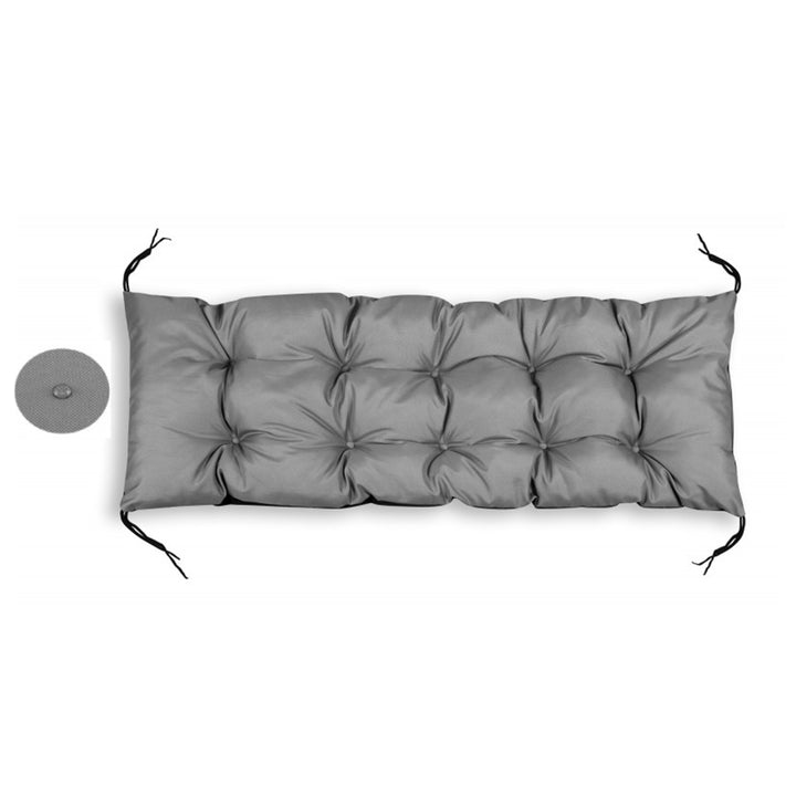 Almofada para espreguiçadeira de jardim Almofada 120x50 cm impermeável Codura PVC cinza