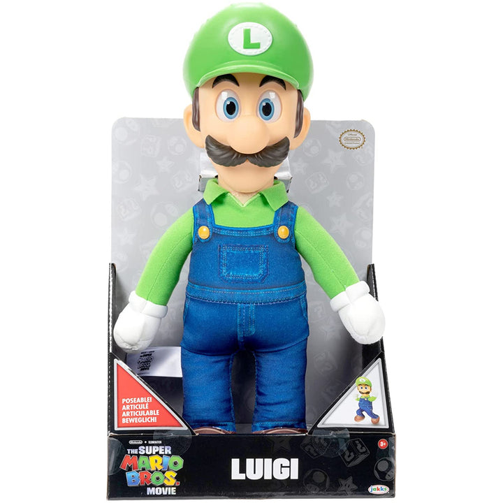 SUPER MARIO Movie Luigi, pelúcia, mascote de desenho animado, 30 cm