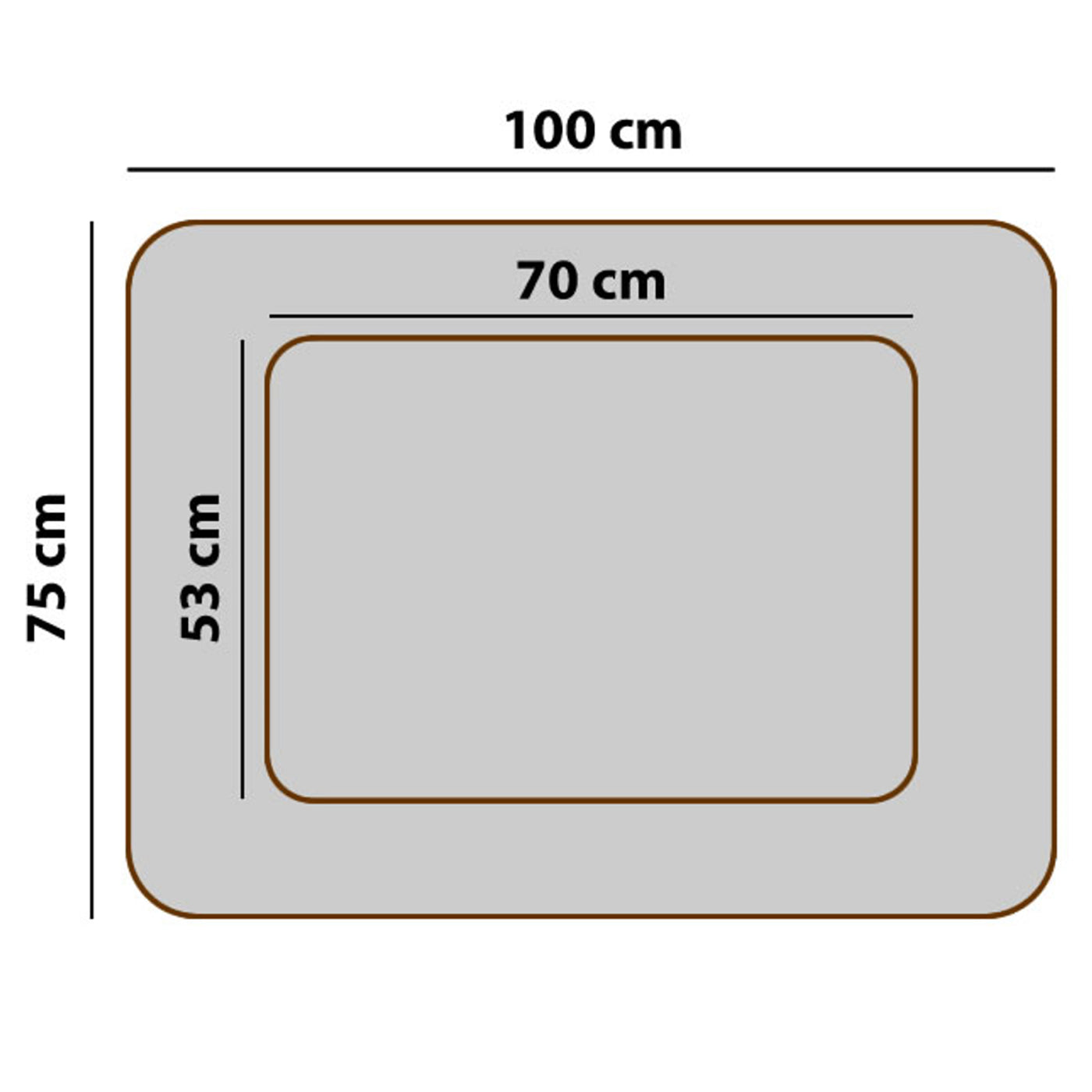 Sofá-cama Mallorca Comfort cinza claro com acabamento branco 100x75 cm