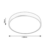 Rabalux Tesia 3314 candeeiro de teto preto fosco 36W 40x5cm