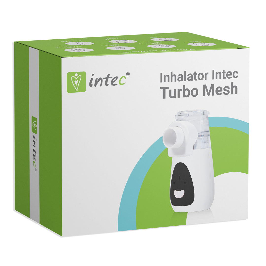 Inalador Intec Turbo Mesh para crianças e adultos com máscaras de carregamento USB