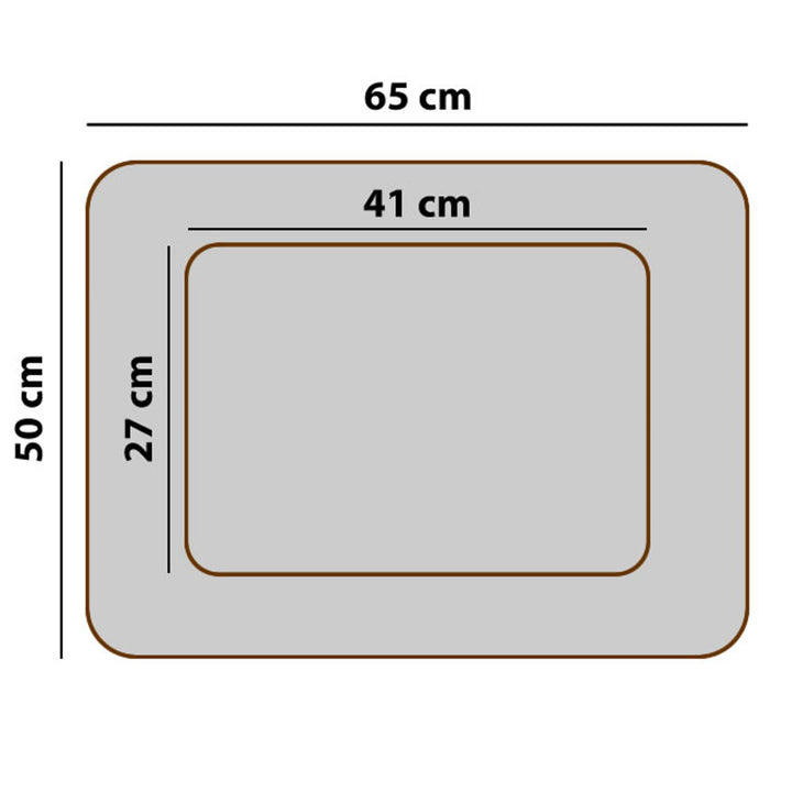 Cama Ortopédica Mestizo Valencia para Sofá Dog Cat Pet (Medidas externas: 65x50cm / Dimensões internas: 41x27cm, Azul Marinho/Preto)