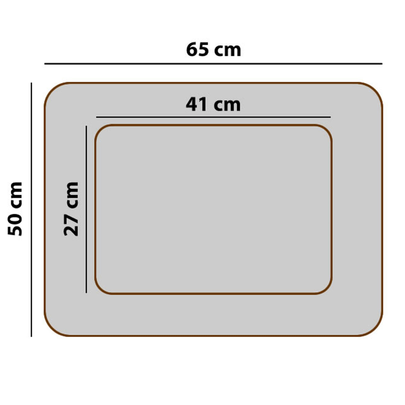 Cama Ortopédica Mestizo Valencia para Sofá Dog Cat Pet (Medidas externas: 65x50cm / Dimensões internas: 41x27cm, Azul Marinho/Preto)