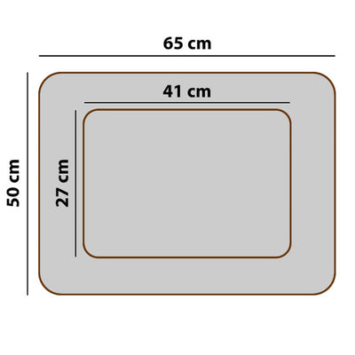 Cama Ortopédica Mestizo Valencia para Sofá Dog Cat Pet (Medidas externas: 65x50cm / Dimensões internas: 41x27cm, Azul Marinho/Preto)