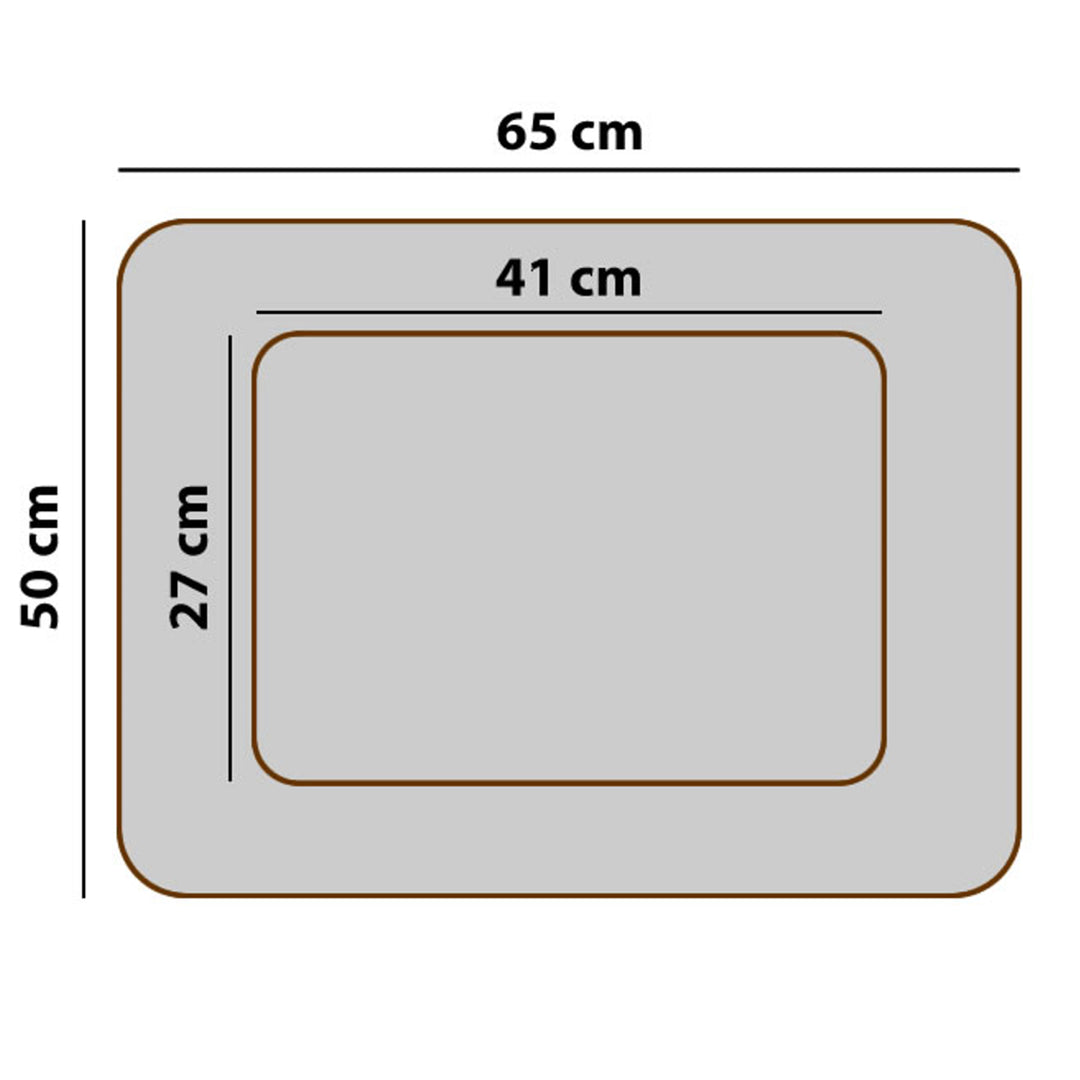 Cama Ortopédica Mestizo Valencia para Sofá Dog Cat Pet (Medidas exteriores: 65x50cm / Dimensões interiores: 41x27cm, Azul Marinho/Vermelho)