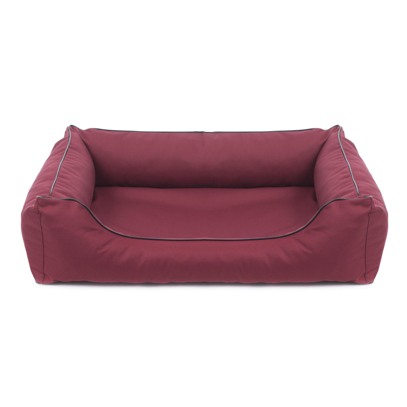 Cama ortopédica para cães Valencia 80 x 60 cm cor bordô com borda preta