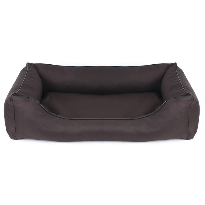 Cama ortopédica para cães Valencia 80 x 60 cm marrom com borda preta