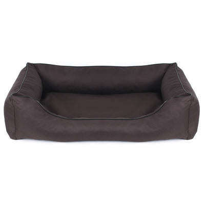 Cama ortopédica para perros Valencia 80 x 60 cm color gmarrón con borde negro