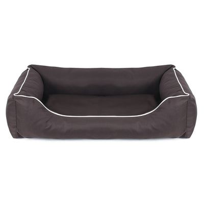 Cama ortopédica para perros Valencia 80 x 60 cm color gmarrón con borde blanco