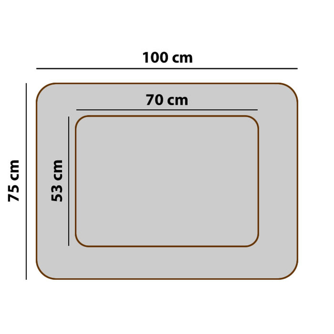 Sofá cama ortopédico Valencia para cães azul marinho com acabamento preto 100 x 75 cm