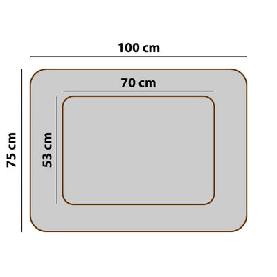 Sofá cama ortopédico Valencia para cães azul marinho com acabamento preto 100 x 75 cm