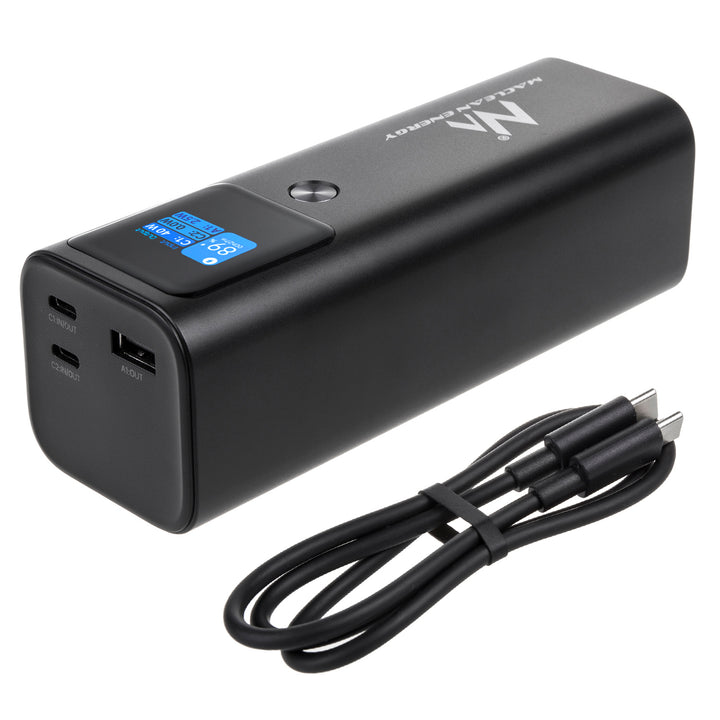 Maclean MCE335 Bateria Power Bank 24600mAh de Carga Rápida, Power Delivery (PD) 140W, Fast/Quick/Super Charge, 88,56Wh, 2x Typ-C, USB