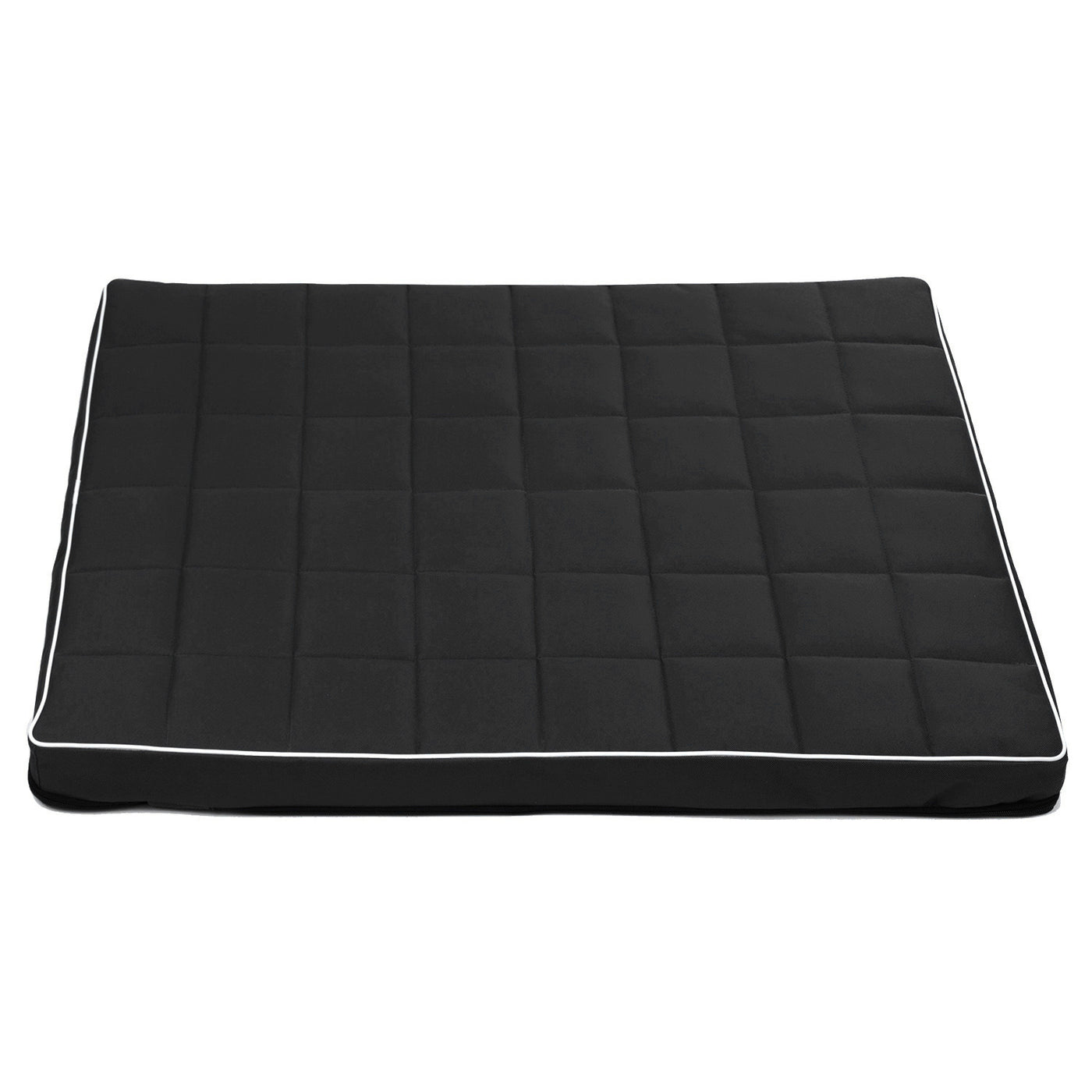 Colchão de cama xadrez Mestizo Vigo para cachorro gato tapete para animais de estimação (80x60x5cm) em preto/branco