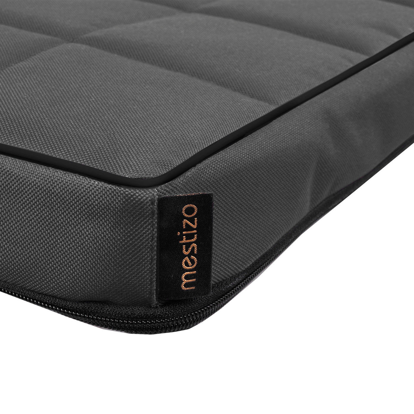 Mestizo Vigo Checked Cama Colchón para Perro Gato Colchoneta para Mascotas (80x60x5cm) en Gris Oscuro/Negro