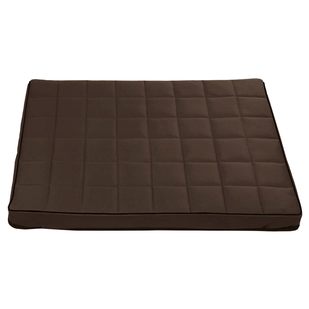 Mestizo Vigo Checked Cama Colchón para Perro Gato Colchoneta para Mascotas (80x60x5cm) en Marrón/Negro