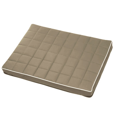 Mestizo Vigo Checked Cama Colchón para Perro Gato Colchoneta para Mascotas (80x60x5cm) en Beige/Blanco