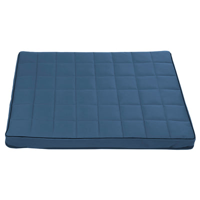 Mestizo Vigo Checked Cama Colchón para Perro Gato Colchoneta para Mascotas (80x60x5cm) en Azul/Negro