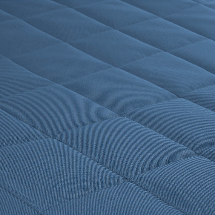 Mestizo Vigo Checked Cama Colchón para Perro Gato Colchoneta para Mascotas (80x60x5cm) en Azul/Blanco
