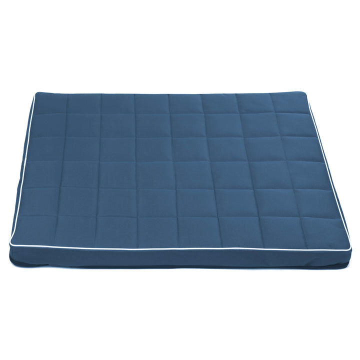 Mestizo Vigo Checked Cama Colchón para Perro Gato Colchoneta para Mascotas (80x60x5cm) en Azul/Blanco
