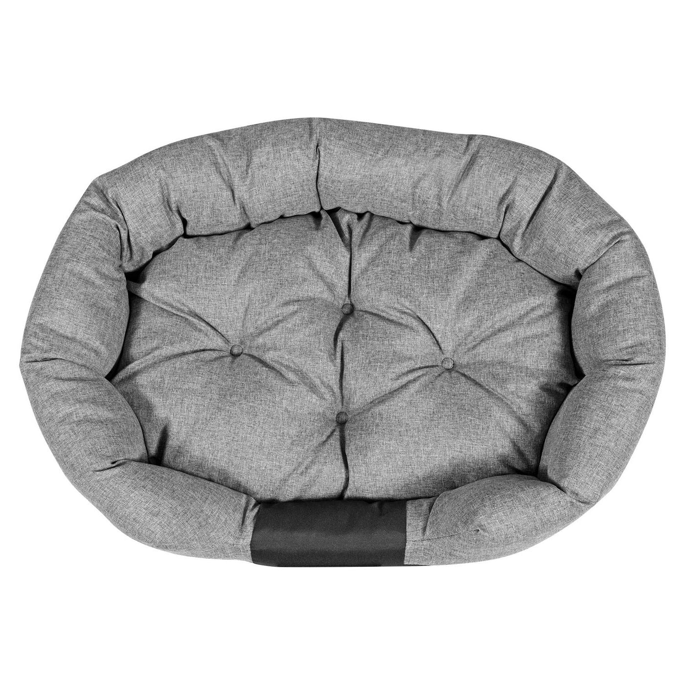 KingDog Oval Dog Cat Bed Sofá para animais de estimação 100 x 75 cm à prova d'água cinza