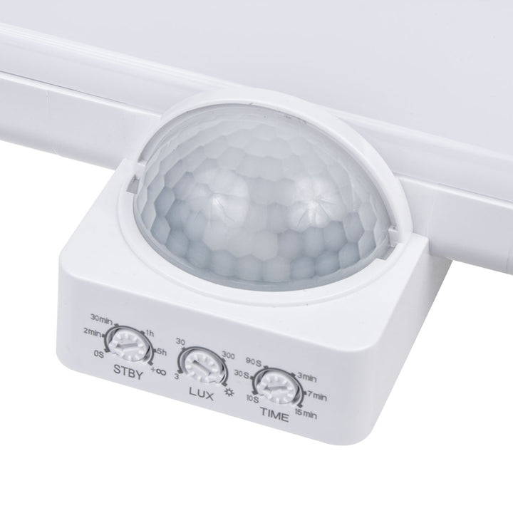 Maclean MCE466 W Lámpara LED con Número de Casa, Sensor Crepuscular y de Movimiento, Regulable, 20W, IP65, Color Neutro (4000K), 1600lm