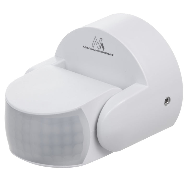 Maclean MCE468 W Detector de Movimiento PIR, Infrarrojos, IP65, Blanco, Alcance 12 m, Carga máx. 600/1200 W