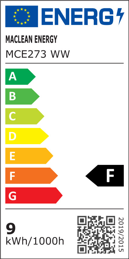 6x Lâmpada LED Maclean, E27, 9W, 220-240V AC, WW branco quente, 3000K, 920lm, MCE273