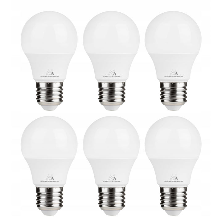 6x Lâmpada LED Maclean, E27, 9W, 220-240V AC, WW branco quente, 3000K, 920lm, MCE273